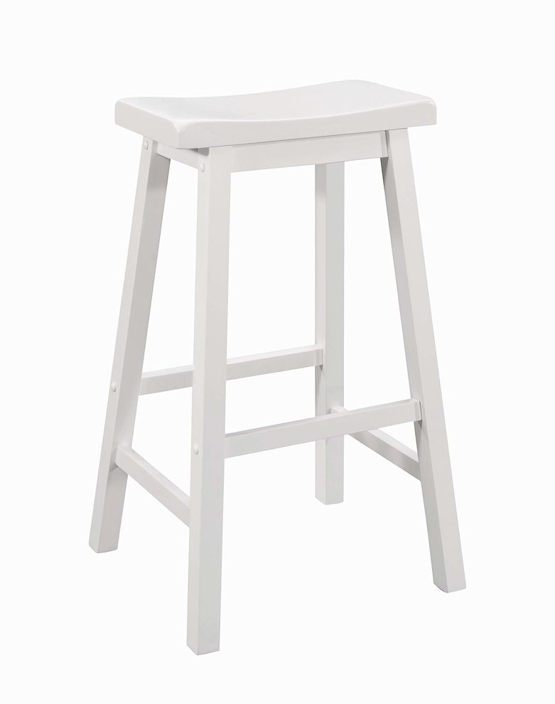 Casual white bar stool by Coaster
