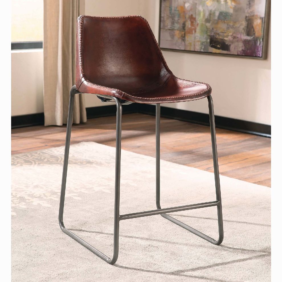 Antonelli reddish brown counter-height chair by Coaster