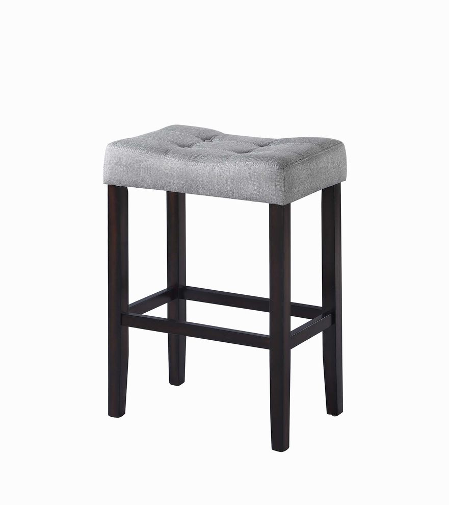 Casual grey upholstered bar stool by Coaster