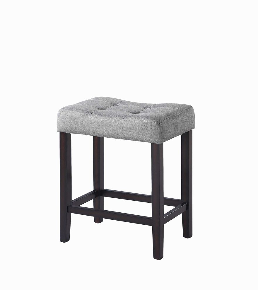 Casual grey upholstered counter-height stool by Coaster