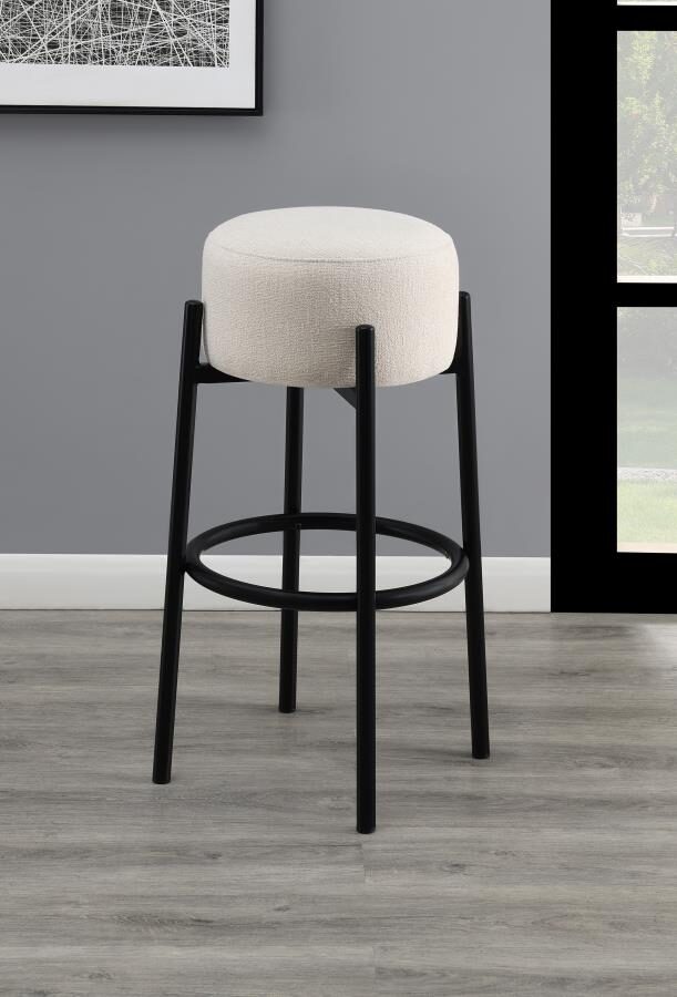 White upholstery bar stool by Coaster