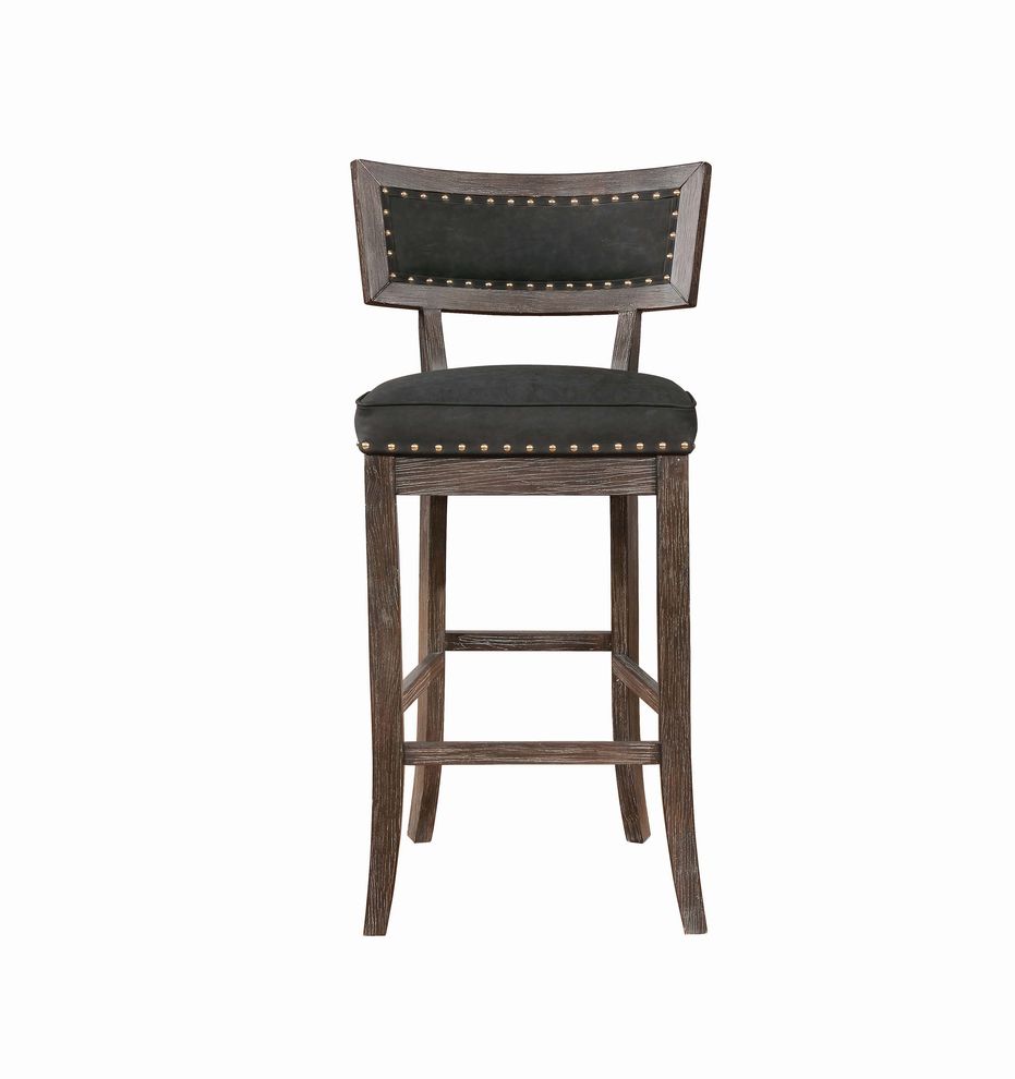 Rustic black bar-height dining chair by Coaster