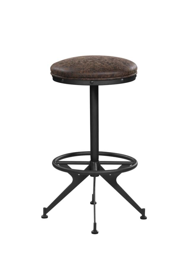 Two tone brown upholstery bar stool by Coaster