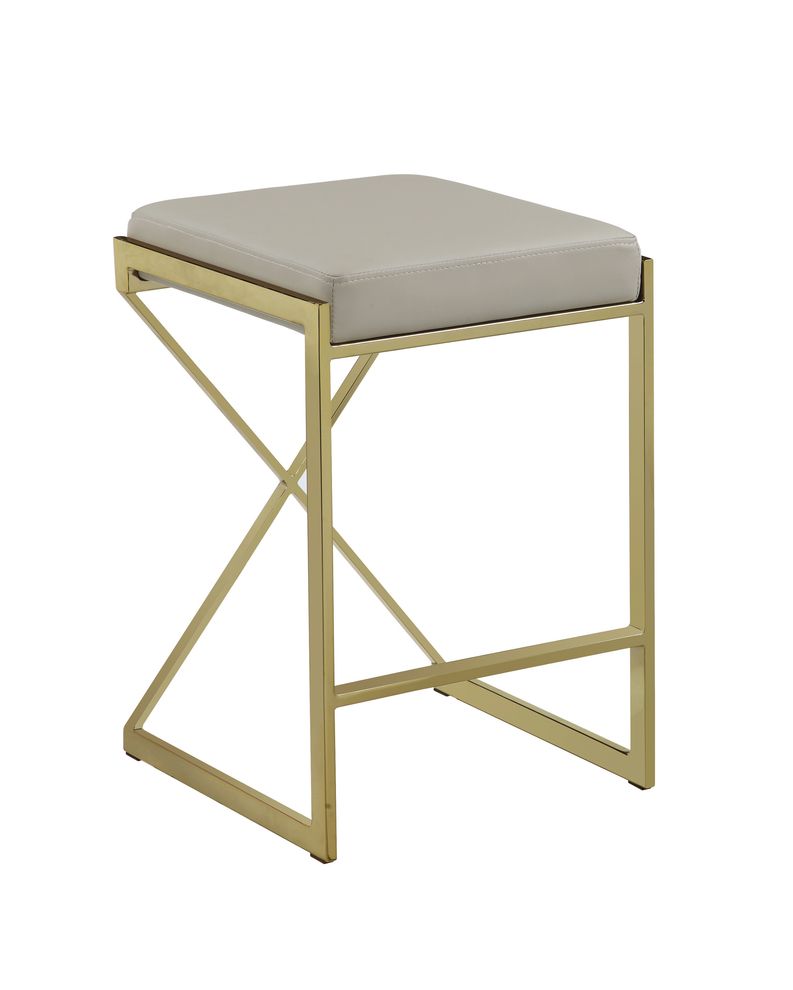 Counter height stool in taupe leatherette by Coaster