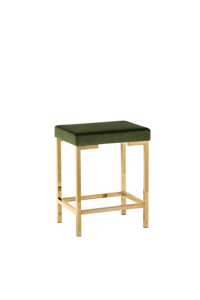 Counter height stool in green velvet by Coaster