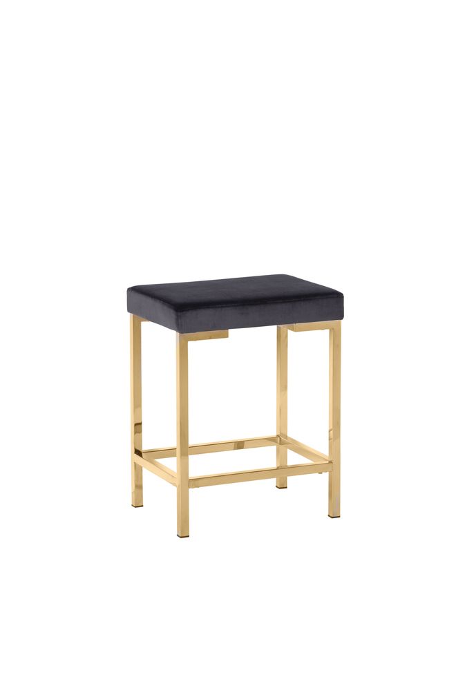 Counter height stool in gray velvet by Coaster