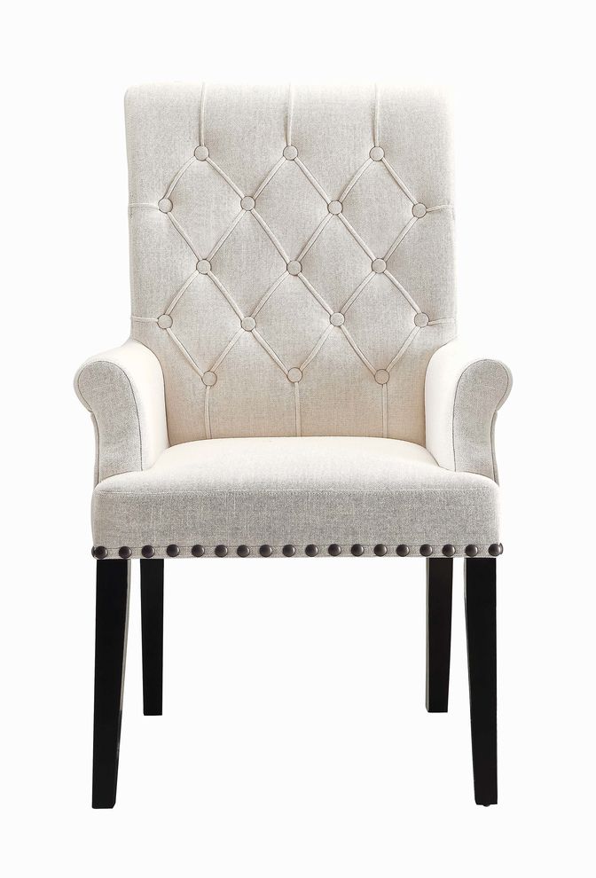 Dining chair in linen like fabric by Coaster