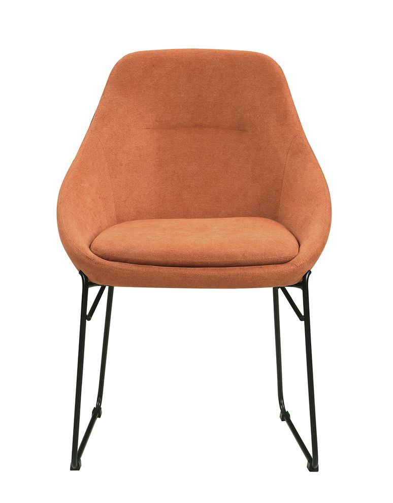 Persimmon and matte black dining chair by Coaster