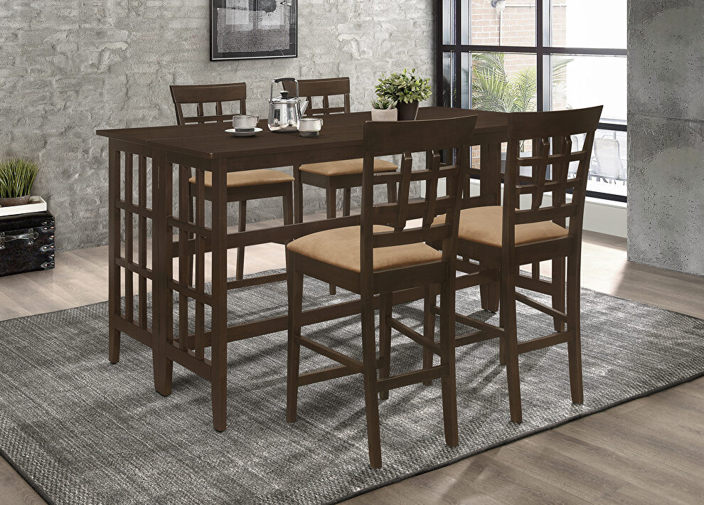 Transitional counter height dining table asian wood by Coaster