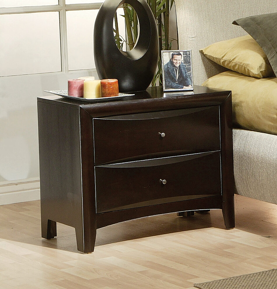 Cappuccino nightstand by Coaster