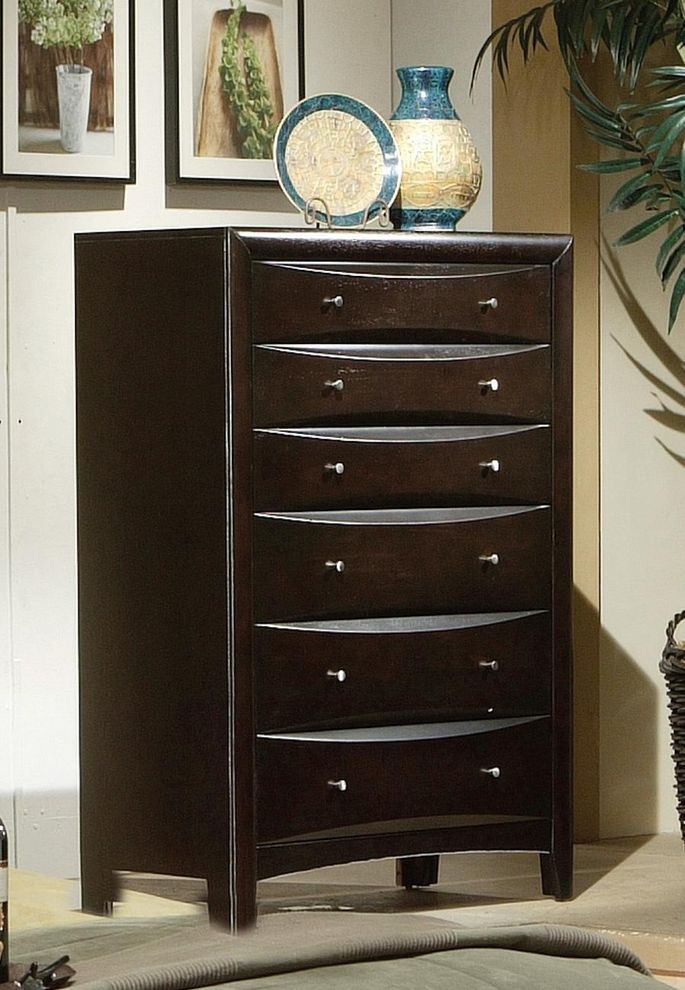 Contemporary 6 drawer chest by Coaster