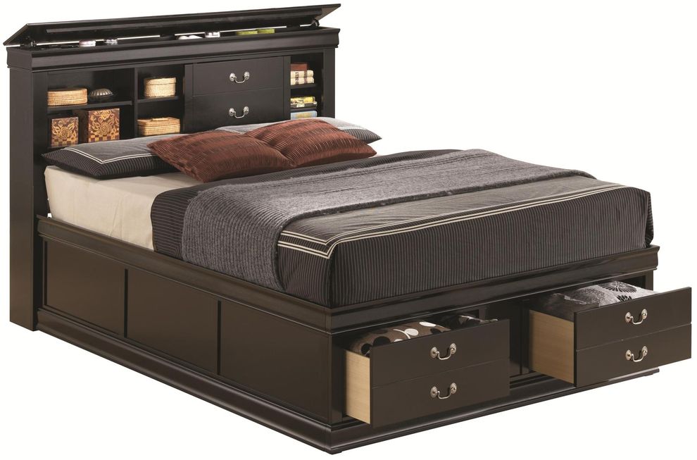 King bed with storage in hb/fb by Coaster