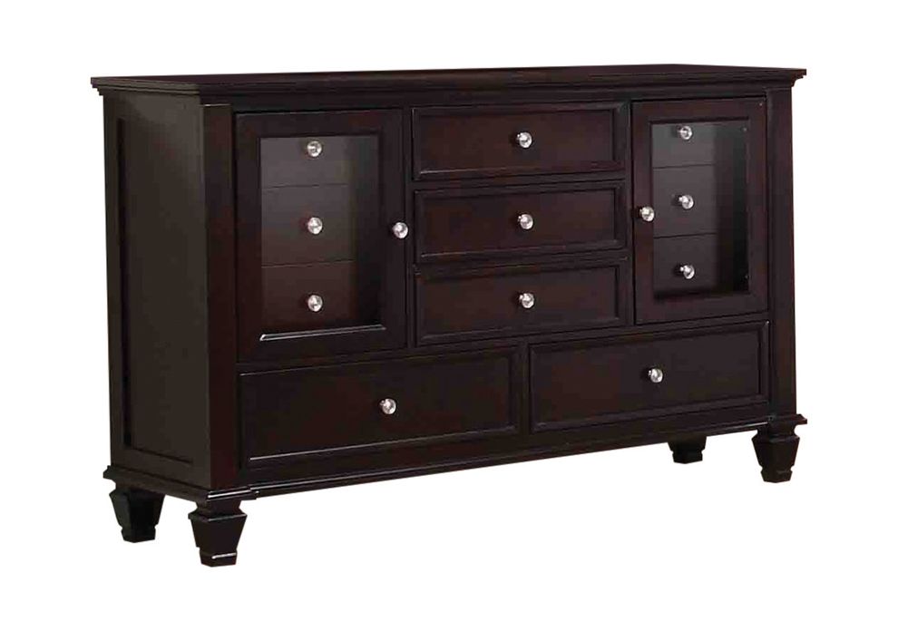 Cappuccino eleven-drawer dresser by Coaster