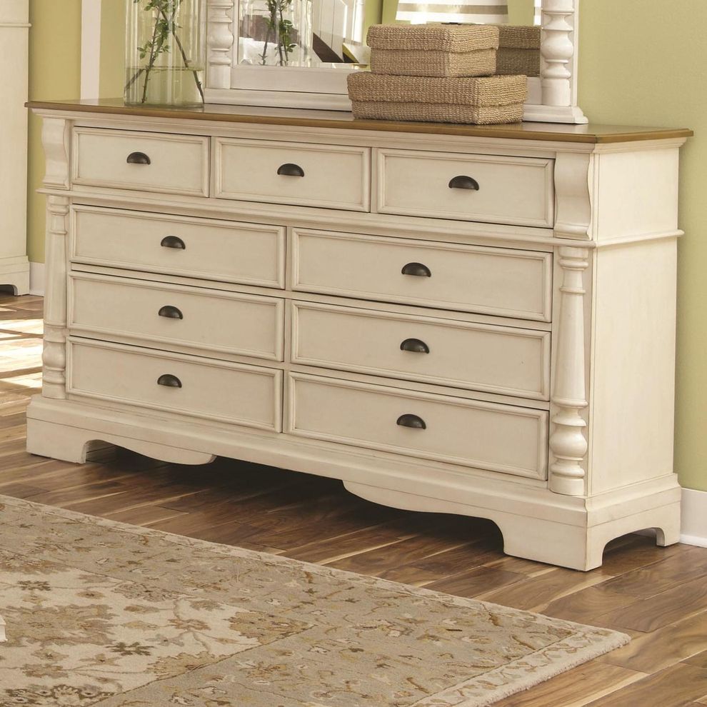 Dresser with 9 Drawers and Bracket Feet by Coaster