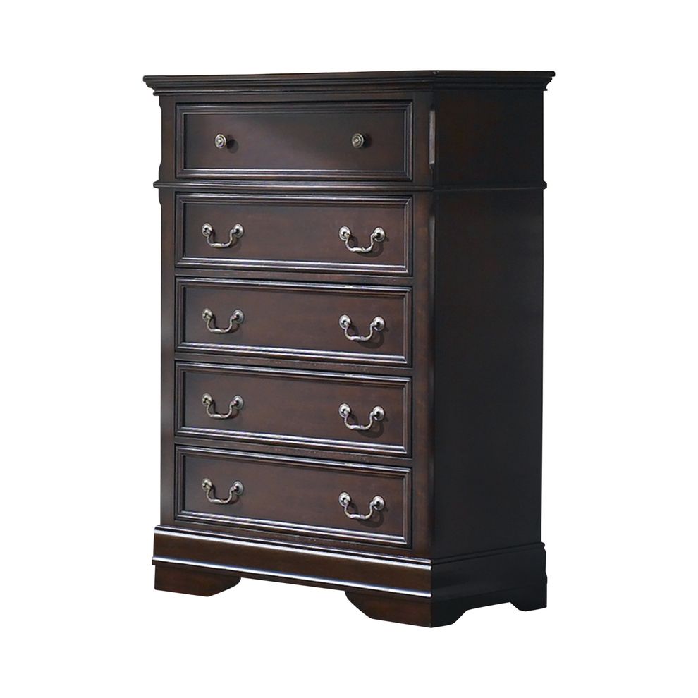 Solid wood and ocume veneers chest by Coaster