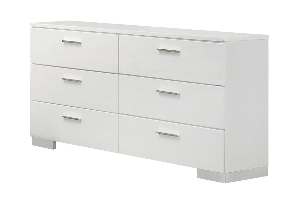 Contemporary six-drawer dresser by Coaster