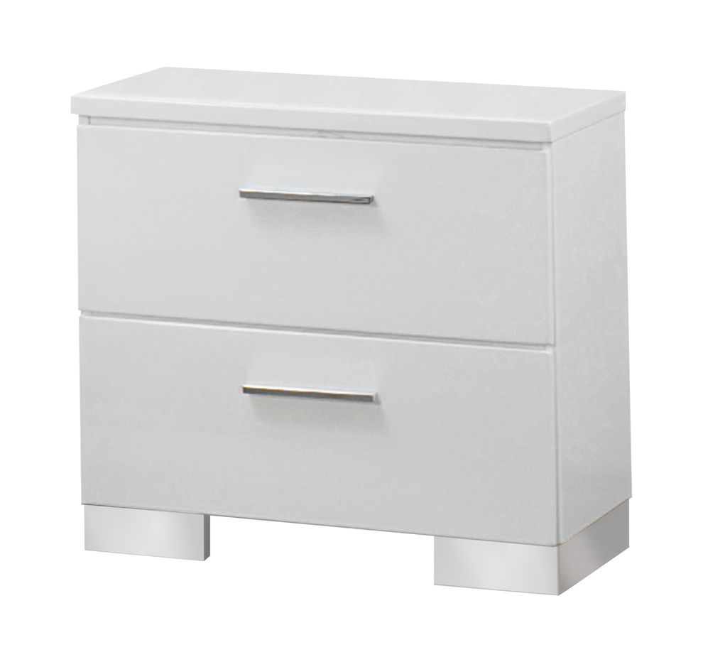 Contemporary two-drawer nightstand by Coaster