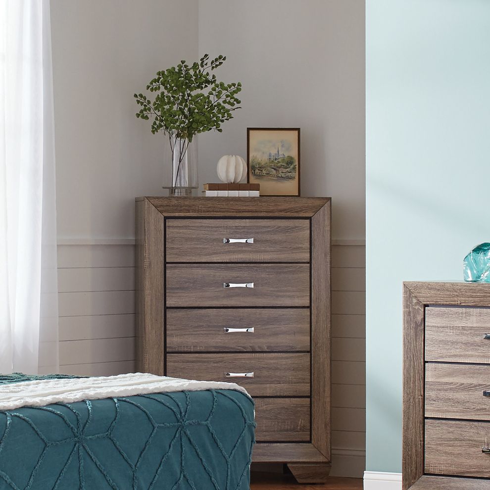 Transitional five-drawer chest by Coaster