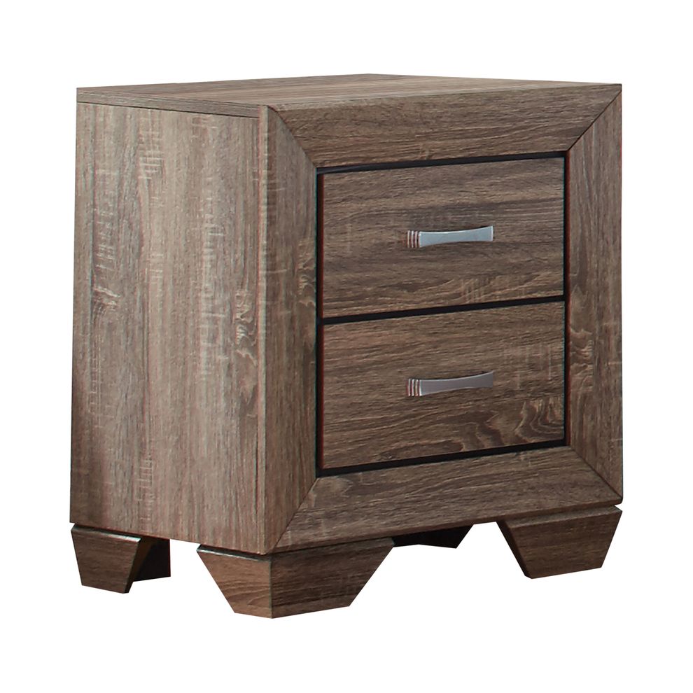 Transitional two-drawer nightstand by Coaster