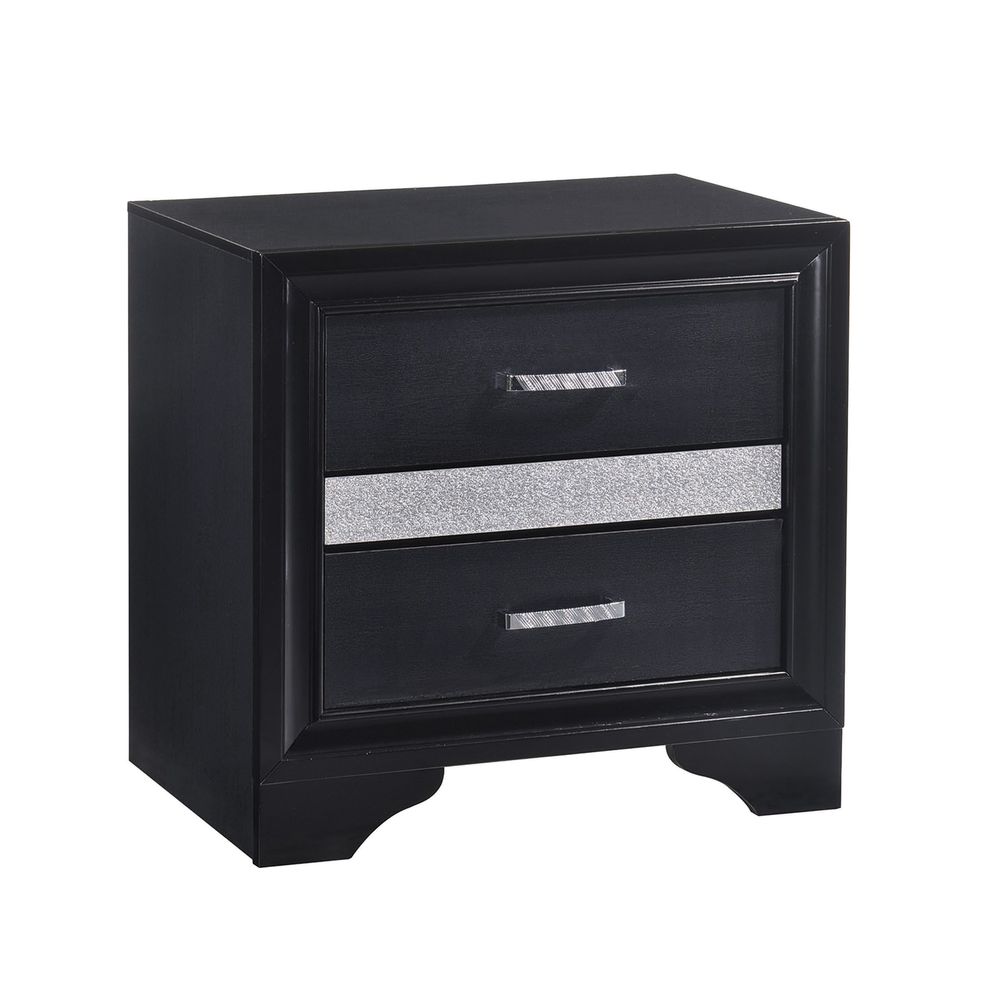 Transitional black nightstand by Coaster