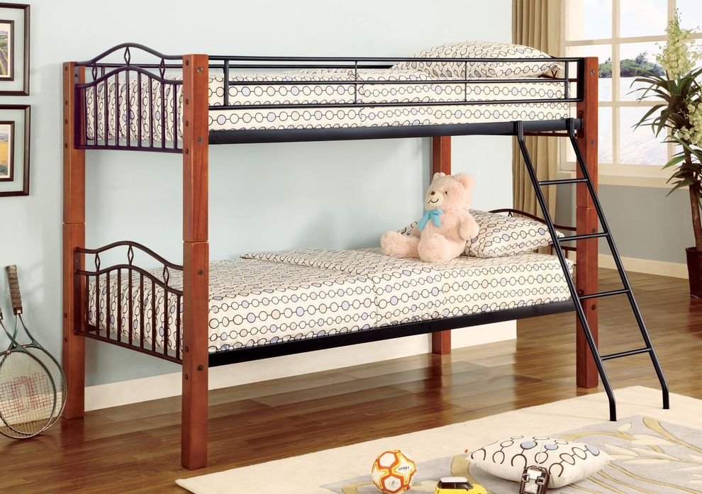 Twin/twin metal bunk bed by Coaster