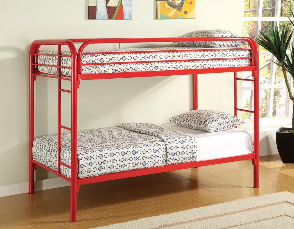Twin Bunk Bed in red by Coaster