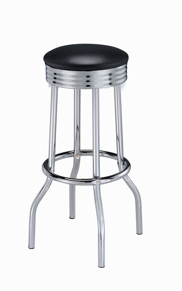 Cleveland chrome soda fountain bar stool by Coaster