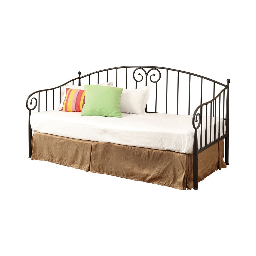 Traditional black metal twin daybed by Coaster