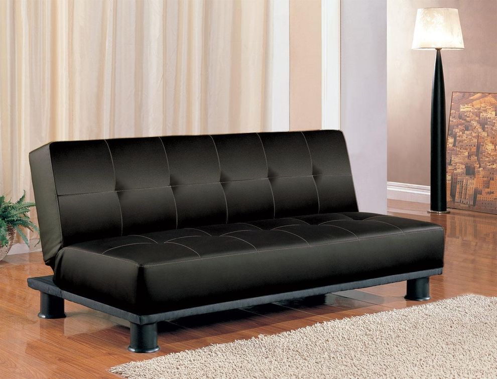 Elegant klik-klak sofa bed in black by Coaster