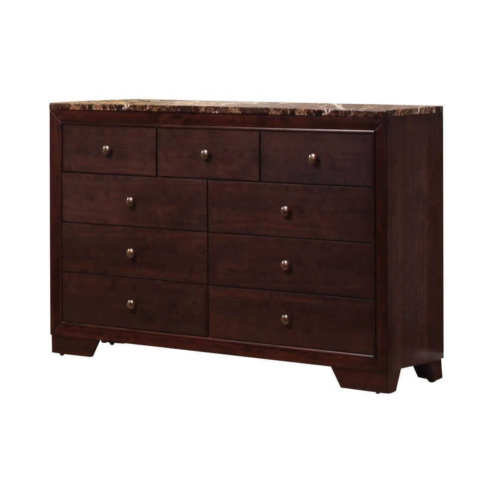 Casual cappuccino nine-drawer dresser by Coaster