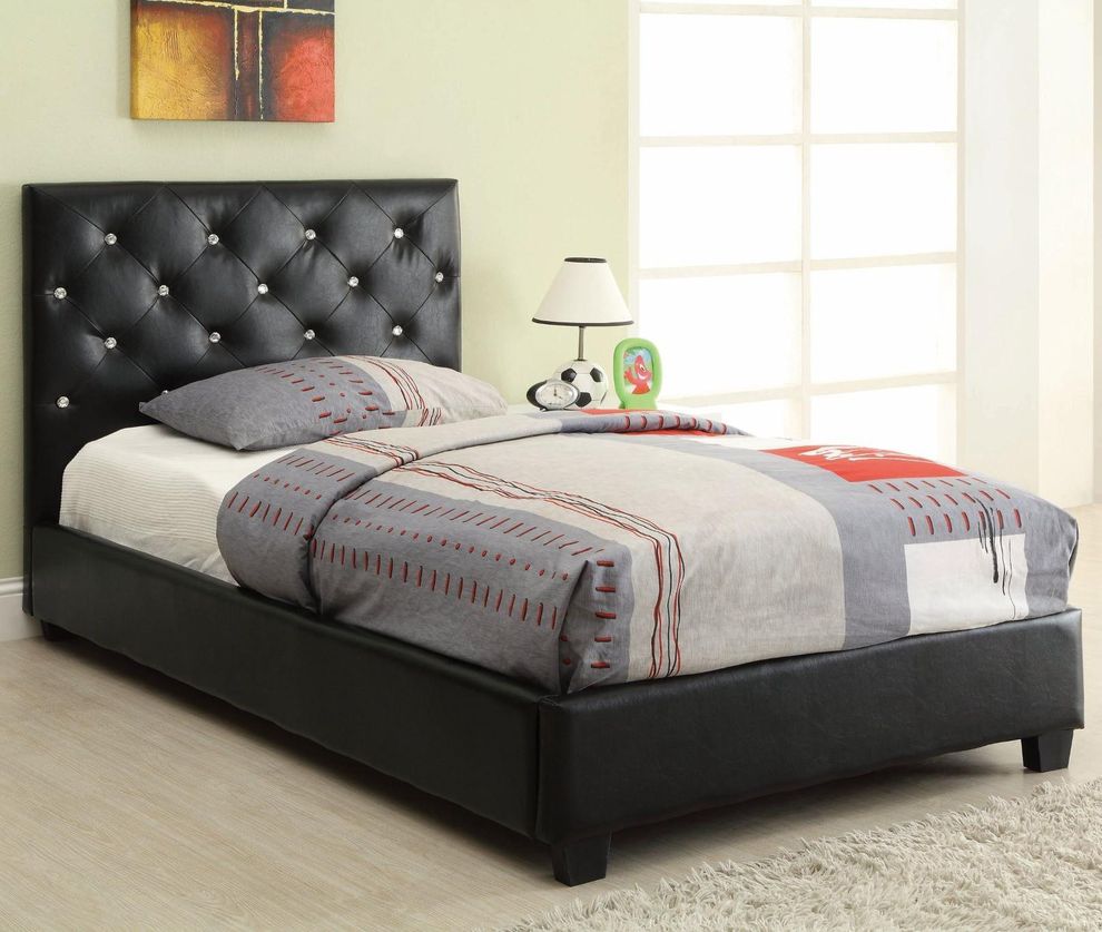 Modern tufted hb affordable twin bed by Coaster