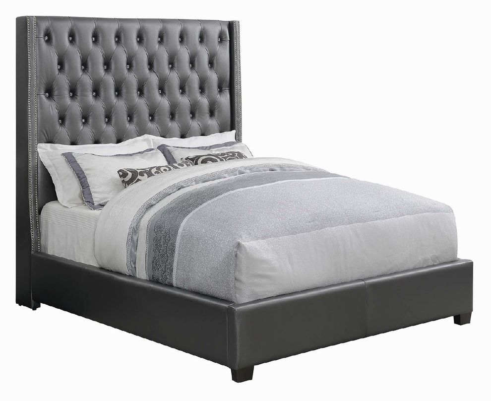 Clifton metallic grey eastern king bed by Coaster