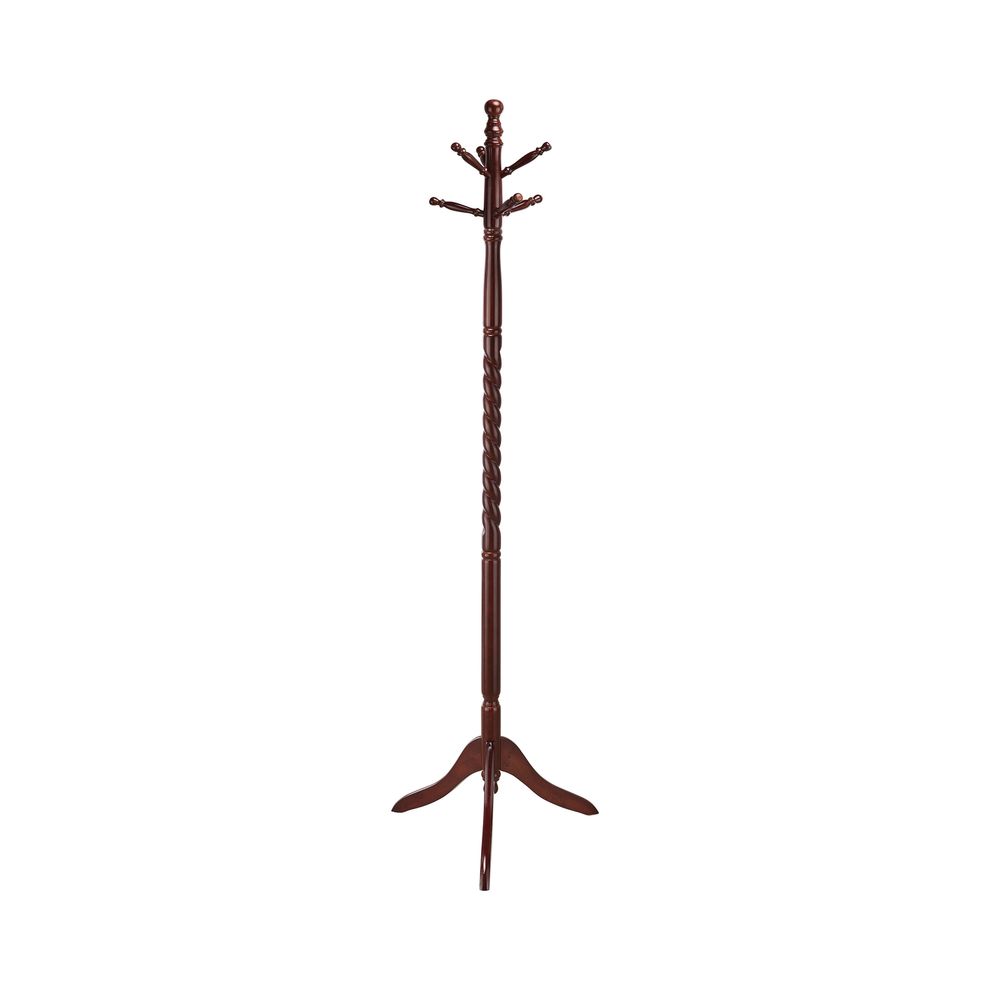 Traditional merlot twisted post coat rack by Coaster