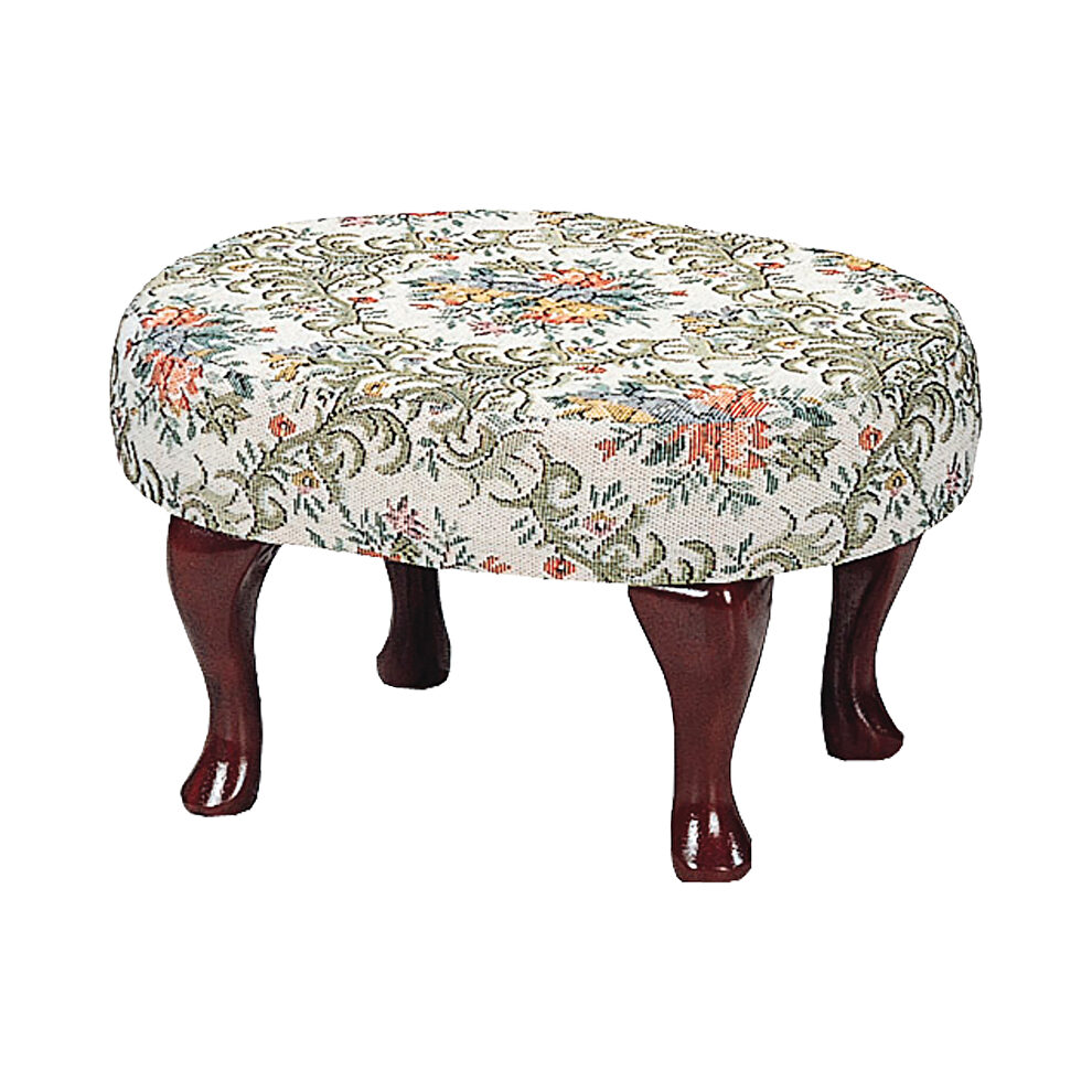 Traditional floral foot stool by Coaster