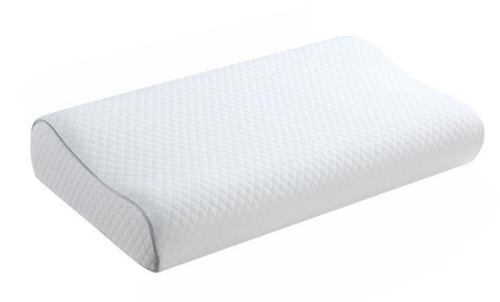White queen contour foam pillow by Coaster