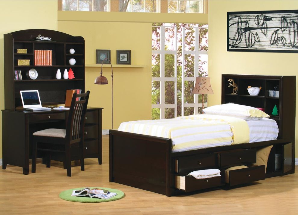 Storage bed cappuccino kids bed collection by Coaster
