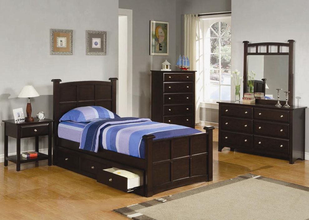 Rich mocha finish kids bedroom collection by Coaster