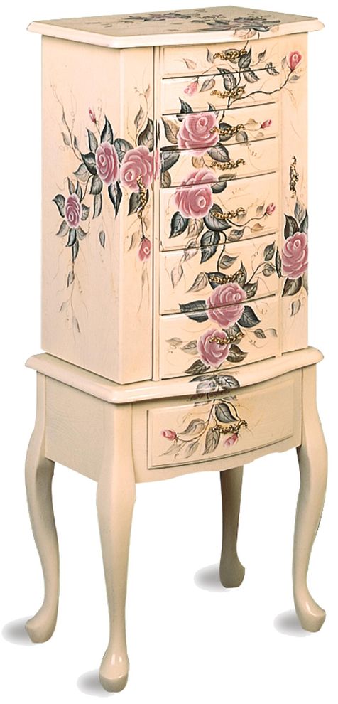 Coaster accents traditional off-white jewelry armoire by Coaster