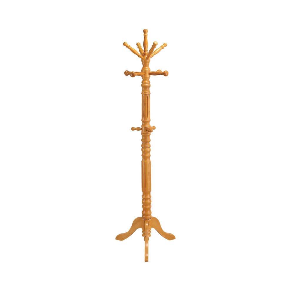 Traditional honey twisted post coat rack by Coaster