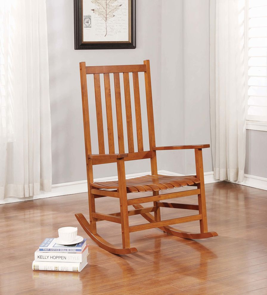 Traditional wood rocking chair by Coaster