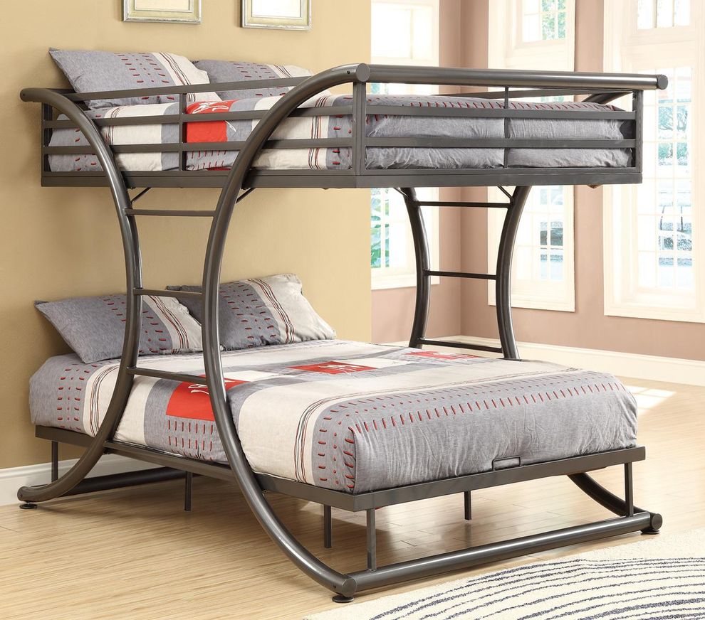 Metal full-over-full bunk bed by Coaster