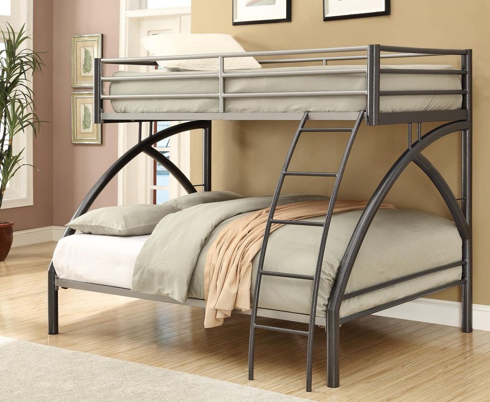 Twin-over-full metal bunk bed by Coaster