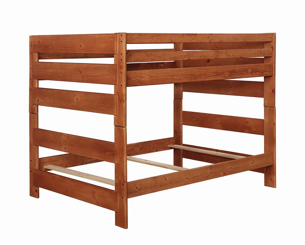 Wrangle hill amber wash full-over-full bunk bed by Coaster