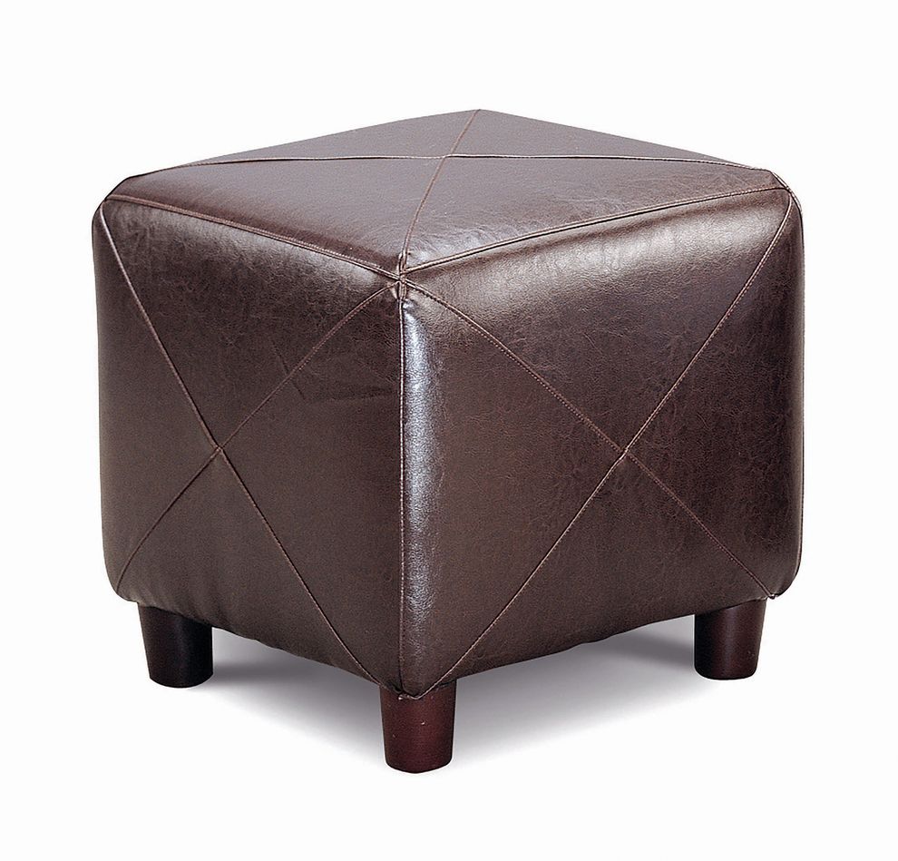 Cube ottoman brown by Coaster