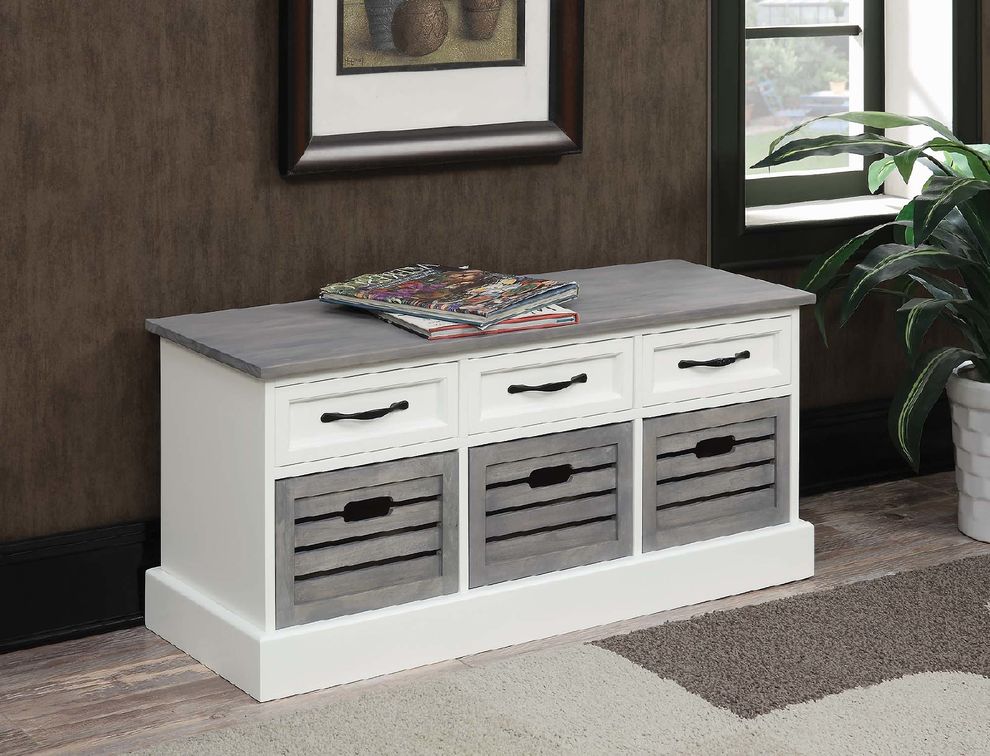 Traditional white and grey cabinet by Coaster