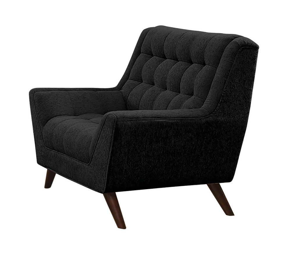 Mid-century design modern black chair by Coaster