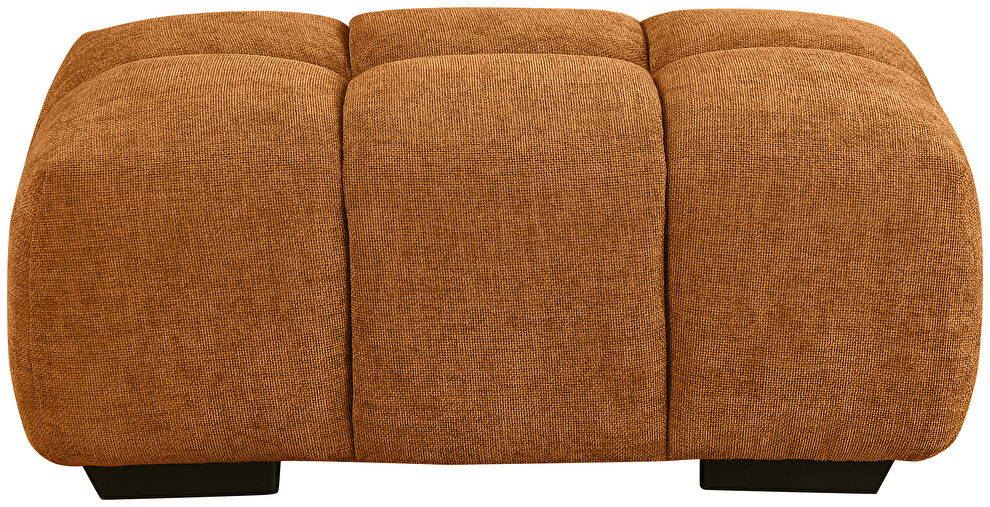 Polyester orange fabric ottoman by Coaster