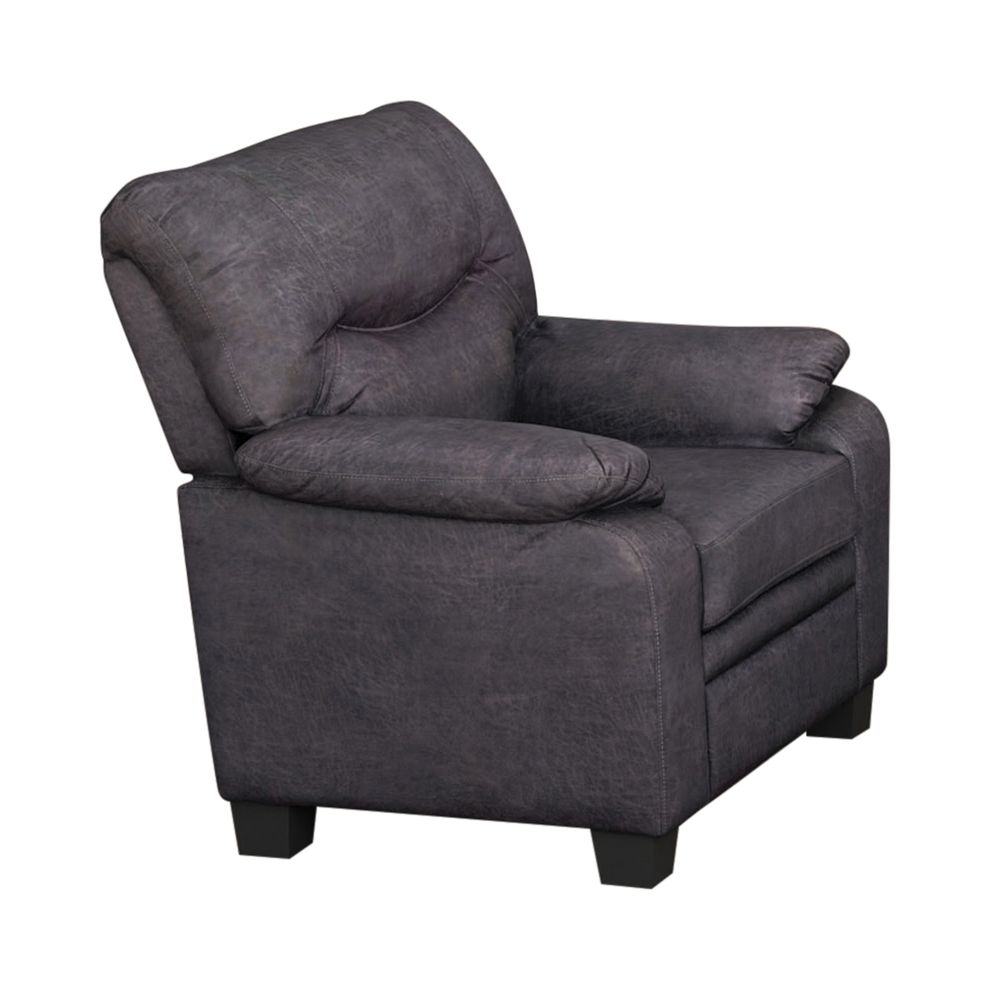 Casual printed microfiber gray chair by Coaster