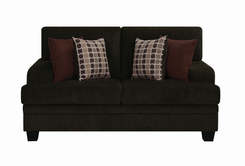 Griffin casual brown loveseat by Coaster
