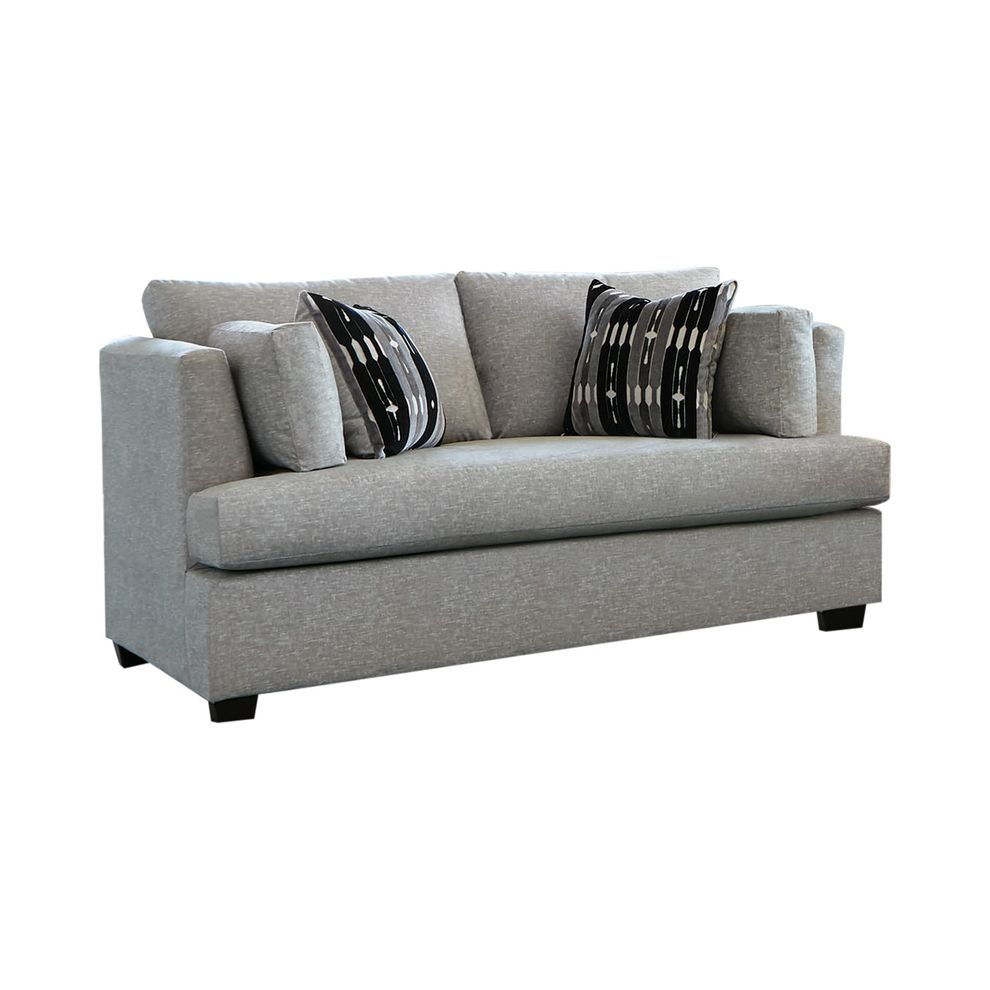 Velvet printed fabric casual style loveseat by Coaster